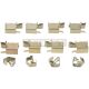 Montagesatz bremsbeläge hinten passend für LEXUS CT, LEXUS ES, LEXUS HS, MAZDA 6, TOYOTA ALPHARD / VELLFIRE, TOYOTA AQUA, TOYOTA AURIS, TOYOTA AVALON, TOYOTA BLADE, TOYOTA CAMRY, TOYOTA C-HR, TOYOTA COROLLA, TOYOTA COROLLA RUMION,