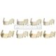 Montagesatz bremsbeläge hinten passend für MITSUBISHI COLT, MITSUBISHI COLT CZC, MITSUBISHI COLT PLUS, MITSUBISHI LANCER, MITSUBISHI LANCER / VIRAGE, MITSUBISHI MIRAGE