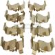 Montagesatz bremsbeläge hinten passend für FORD USA EDGE, LINCOLN MKX, MAZDA CX-7, MAZDA CX-9, MITSUBISHI GRANDIS, MITSUBISHI PAJERO, MITSUBISHI PAJERO CLASSIC