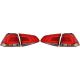 DESIGNRÜCKLAMP.SET GOLF 7, passend für 12-17     ROT/WEISS/CHROM,