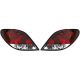 DESIGNRÜCKLAMPEN SET  207, passend für 06-12   KLARGLAS/ROT-WEISS