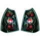 DESIGNRÜCKLAMPEN SET  307, passend für 01-04.05  KLARGLAS/SCHWARZ
