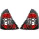 DESIGNRÜCKLAMPEN SET CLIO, passend für 98-01     KLARGLAS/SCHWARZ