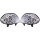 DESIGNSCHEINWERF.SET CLIO, passend für 98-01       KLARGLAS/CHROM