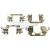 Montagesatz bremsbeläge hinten passend für ACURA RSX, HONDA AIRWAVE, HONDA AMAZE, HONDA BRIO, HONDA BRIO AMAZE, HONDA CAPA, HONDA CITY, HONDA CIVIC, HONDA CRX, HONDA DOMANI, HONDA FREED, HONDA FR-V, HONDA INTEGRA, HONDA JAZZ, HOND