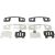 Montagesatz bremsbeläge hinten passend für MITSUBISHI LANCER, MITSUBISHI LANCER CARGO, MITSUBISHI MIRAGE, MITSUBISHI OUTLANDER