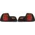 DESIGNRÜCKLEUCHT.SET  E46, passend für 98-01     KLARGLAS/SCHWARZ