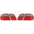 DESIGNRÜCKLAMP. SET  W210, passend für 95-02             ROT-GRAU