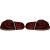 DESIGNRÜCKLAMP.SET GOLF 6, passend für 08-12  R20 LOOK/DUNKEL ROT