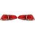 DESIGNRÜCKLAMP.SET GOLF 7, passend für 12-17     ROT/WEISS/CHROM,
