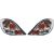 DESIGNRÜCKLAMPEN SET  207, passend für 06-12       KLARGLAS/CHROM