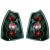 DESIGNRÜCKLAMPEN SET  307, passend für 01-04.05  KLARGLAS/SCHWARZ