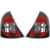 DESIGNRÜCKLAMPEN SET CLIO, passend für 98-01     KLARGLAS/SCHWARZ