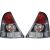 DESIGNRÜCKLAMPEN SET CLIO, passend für 01-05     KLARGLAS/SCHWARZ