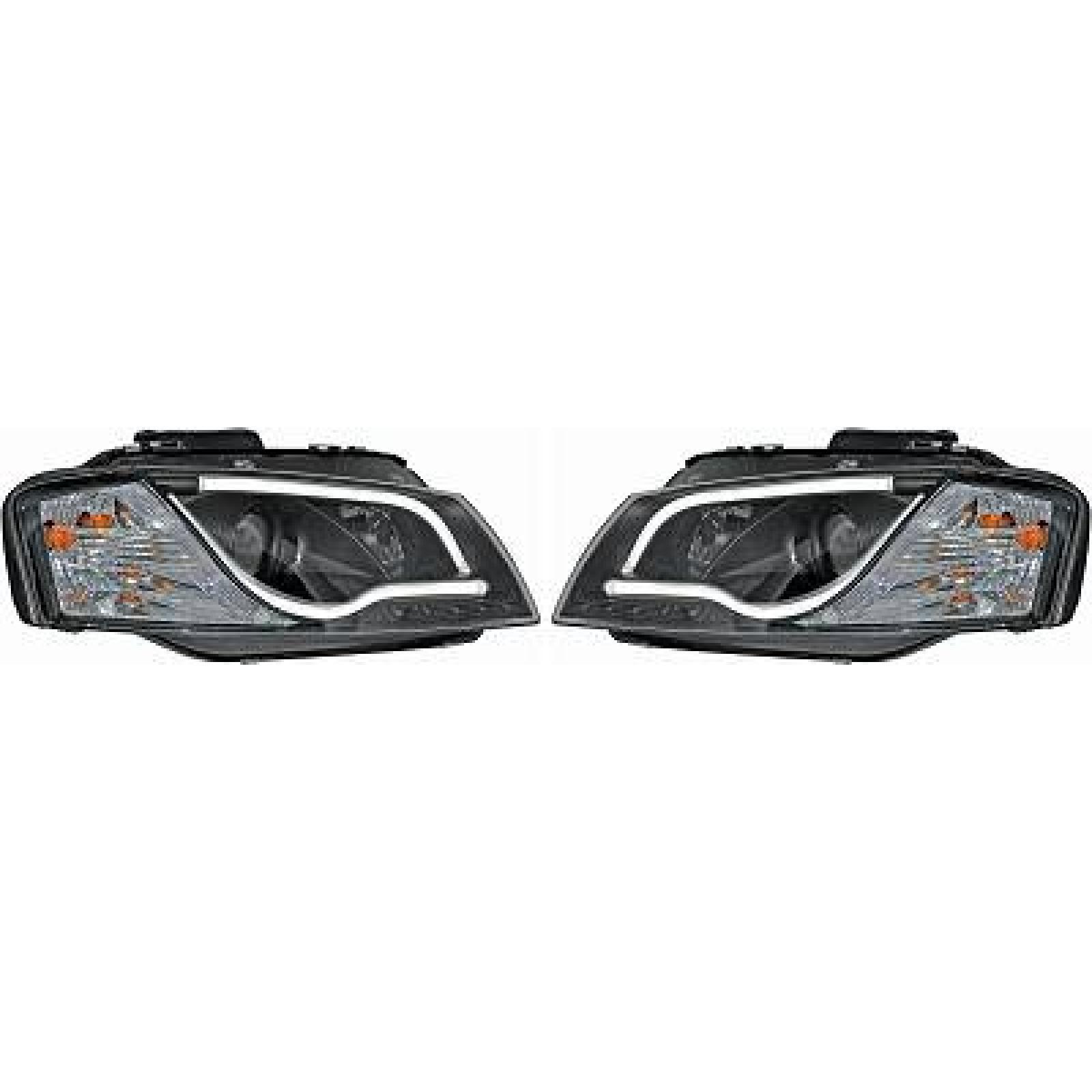 DESIGNSCHEINW.SET AUDI A3, passend für 03-08     KLARGLAS/SCHWARZ