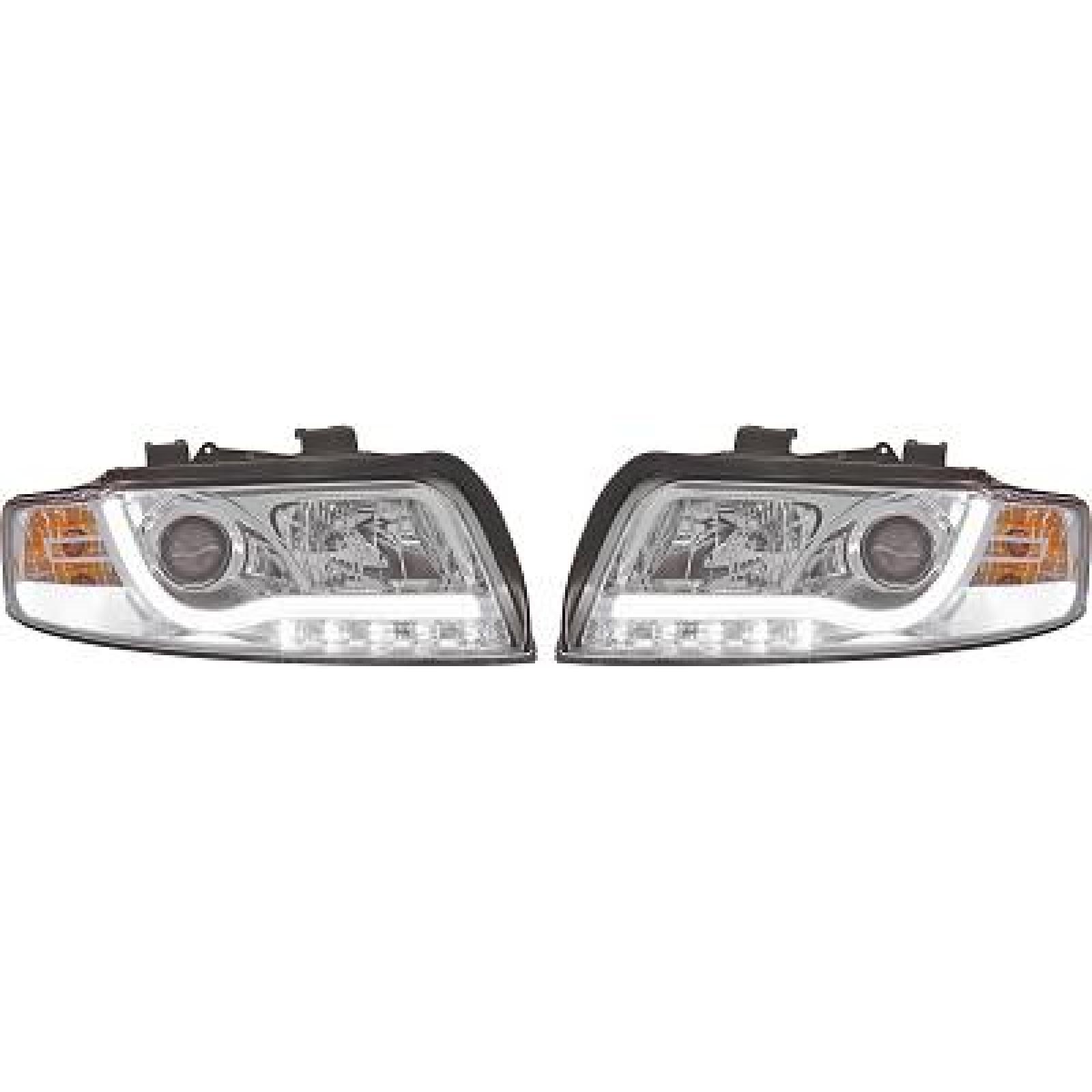 DESIGNSCHEINW.SET AUDI A4, passend für 00-04       KLARGLAS/CHROM