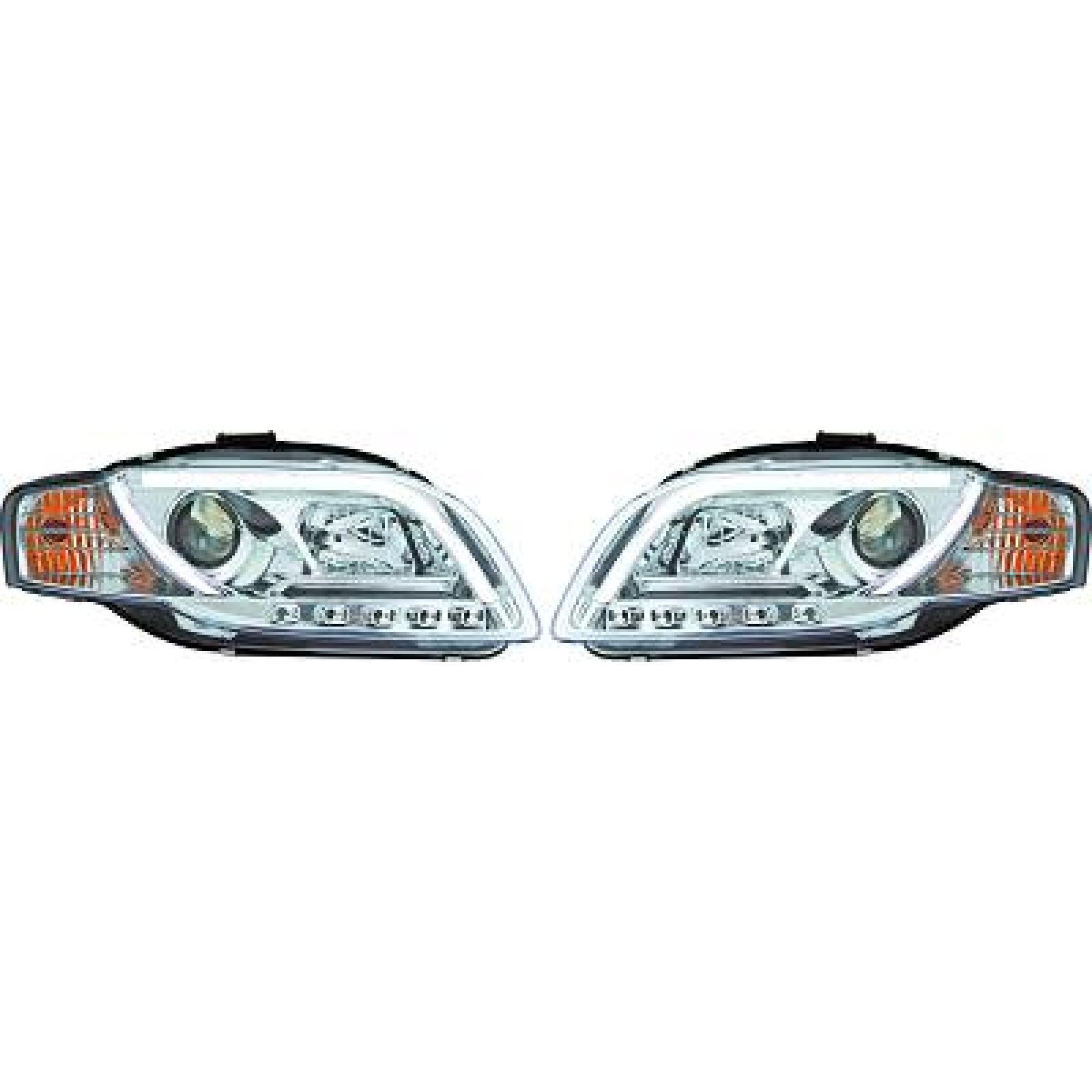 DESIGNSCHEINW.SET AUDI A4, passend für 04-07       KLARGLAS/CHROM