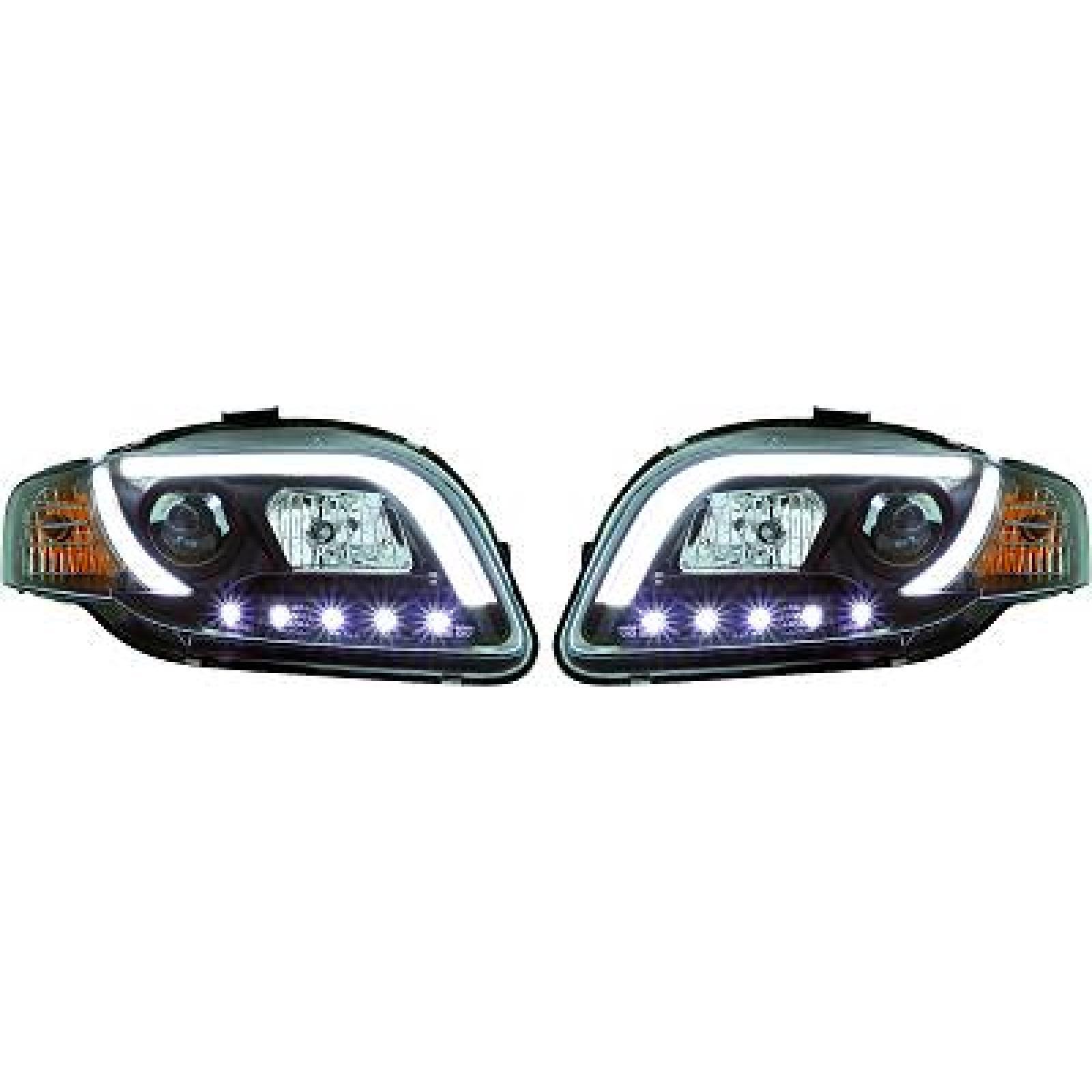 DESIGNSCHEINW.SET AUDI A4, passend für 04-07     KLARGLAS/SCHWARZ