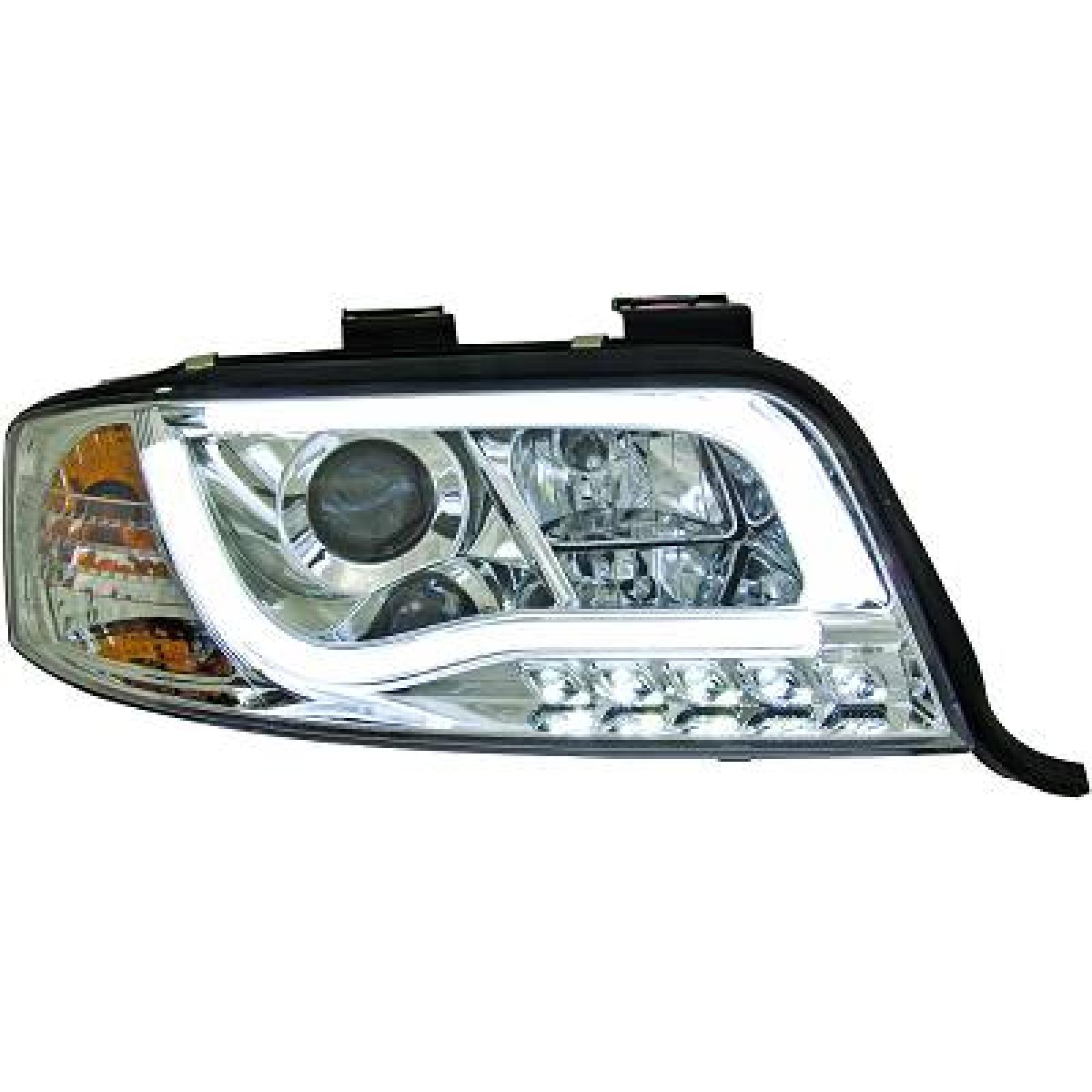 DESIGNSCHEINW.SET AUDI A6, passend für 01-05       KLARGLAS/CHROM