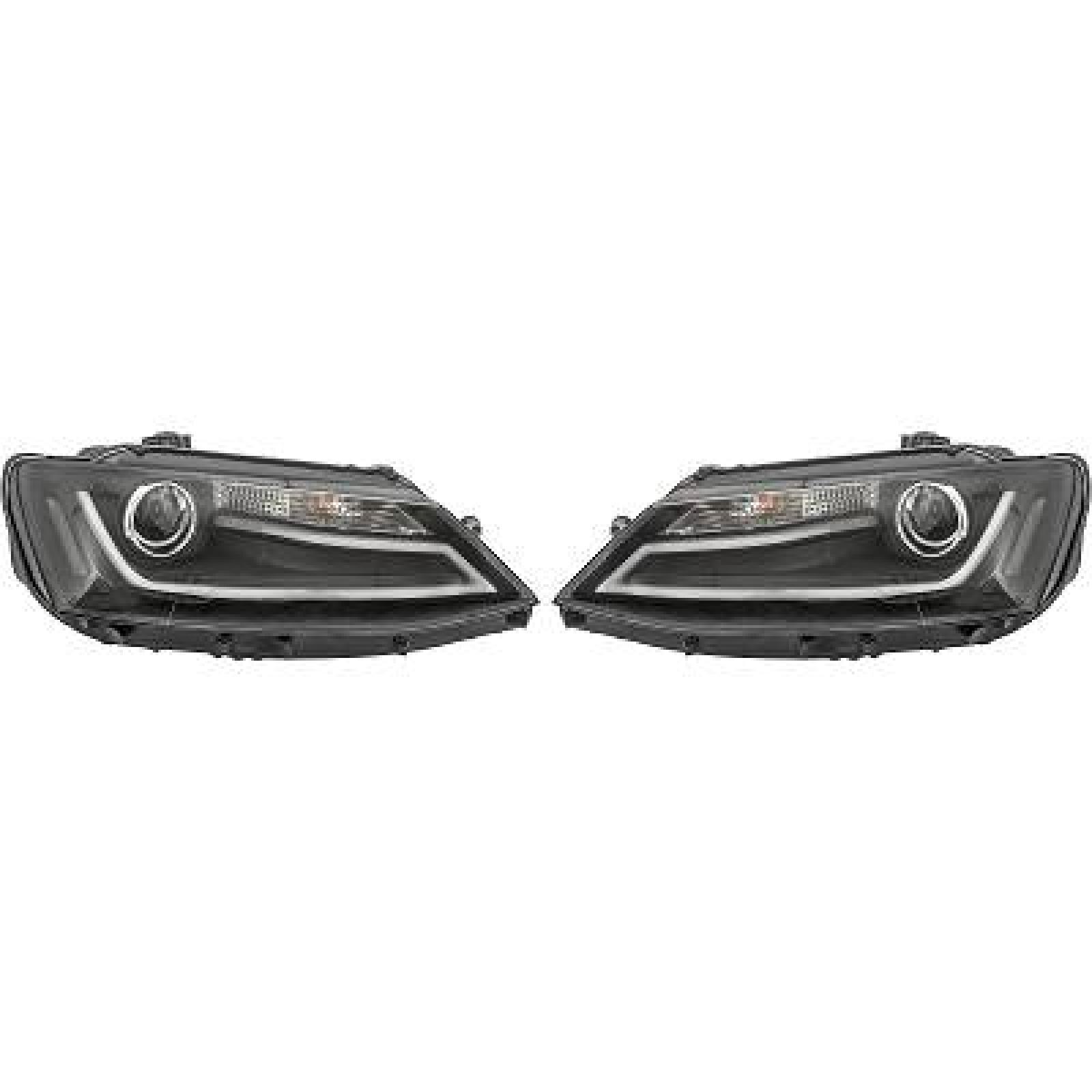 DESIGNSCHEINW.SET   JETTA, passend für 11-16     KLARGLAS/SCHWARZ