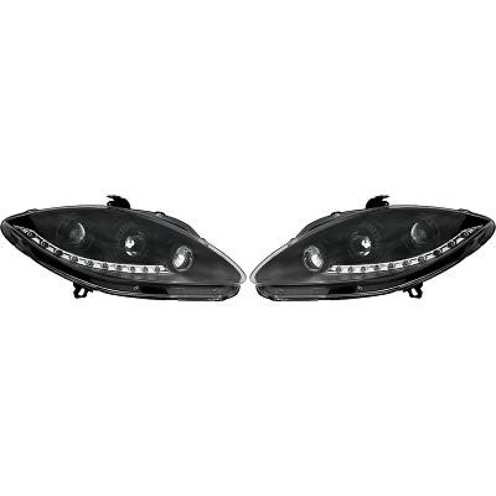 DESIGNSCHEINW.SET    LEON, passend für 04-09     KLARGLAS/SCHWARZ