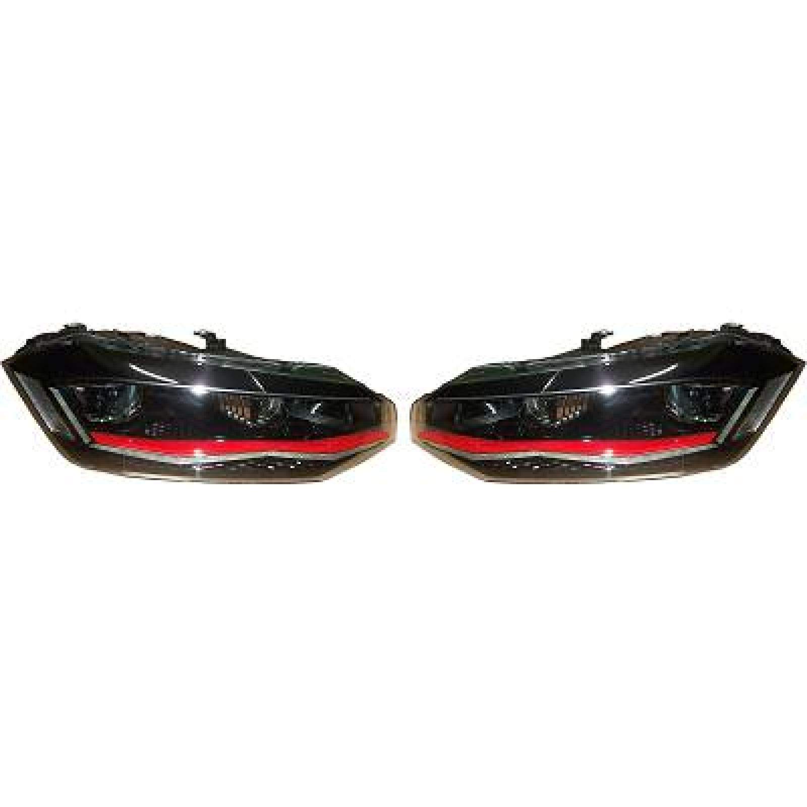 DESIGNSCHEINW. SET   POLO, passend für 17-21      ROTER STREIFEN,