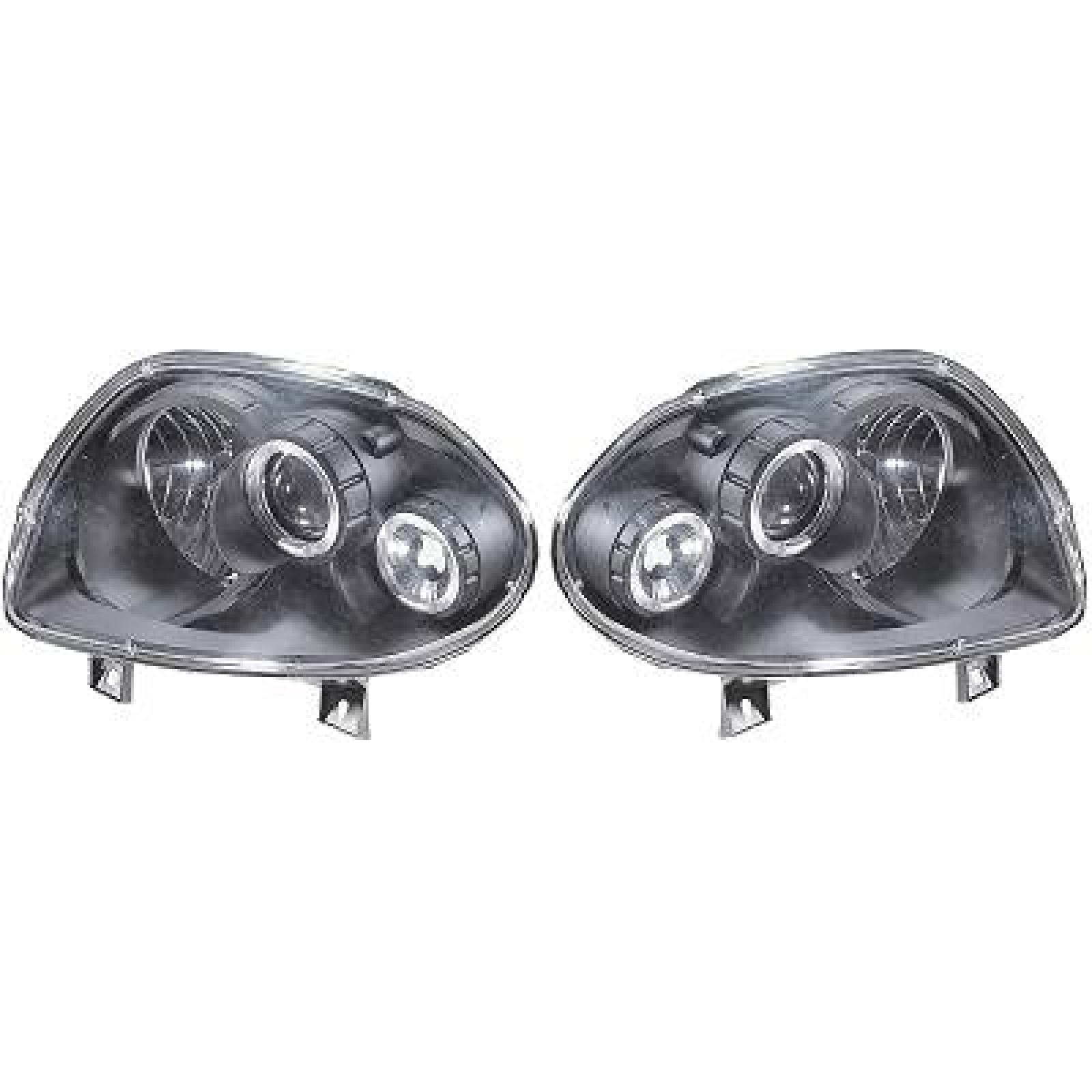 DESIGNSCHEINWERF.SET CLIO, passend für 98-01     KLARGLAS/SCHWARZ