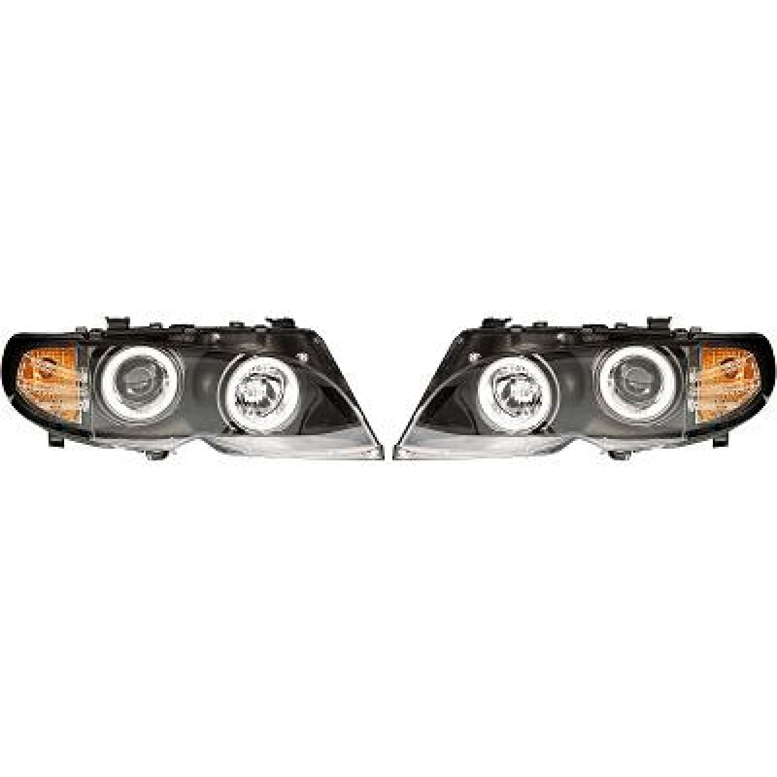 DESIGNSCHEINWERF.SET  E46, passend für 01-05  H7+H1+MOTOR FÜR LWR