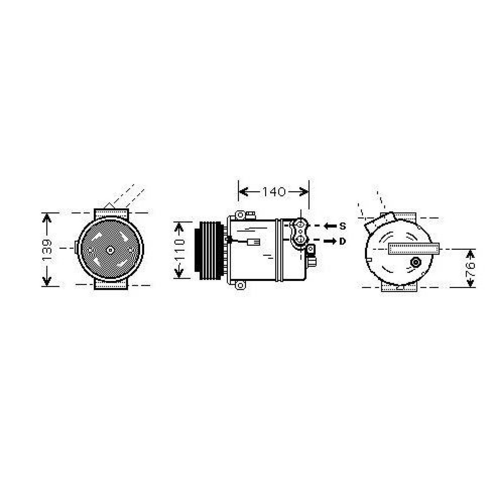 KOMPRESSOR passend für OPEL VECTRA - C 04/2002 13191995
