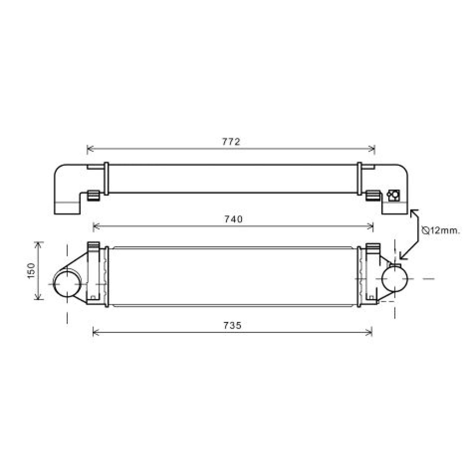 LADELUFTKÜHLER passend für VOLVO S80/V40/V70 III 1 382 884