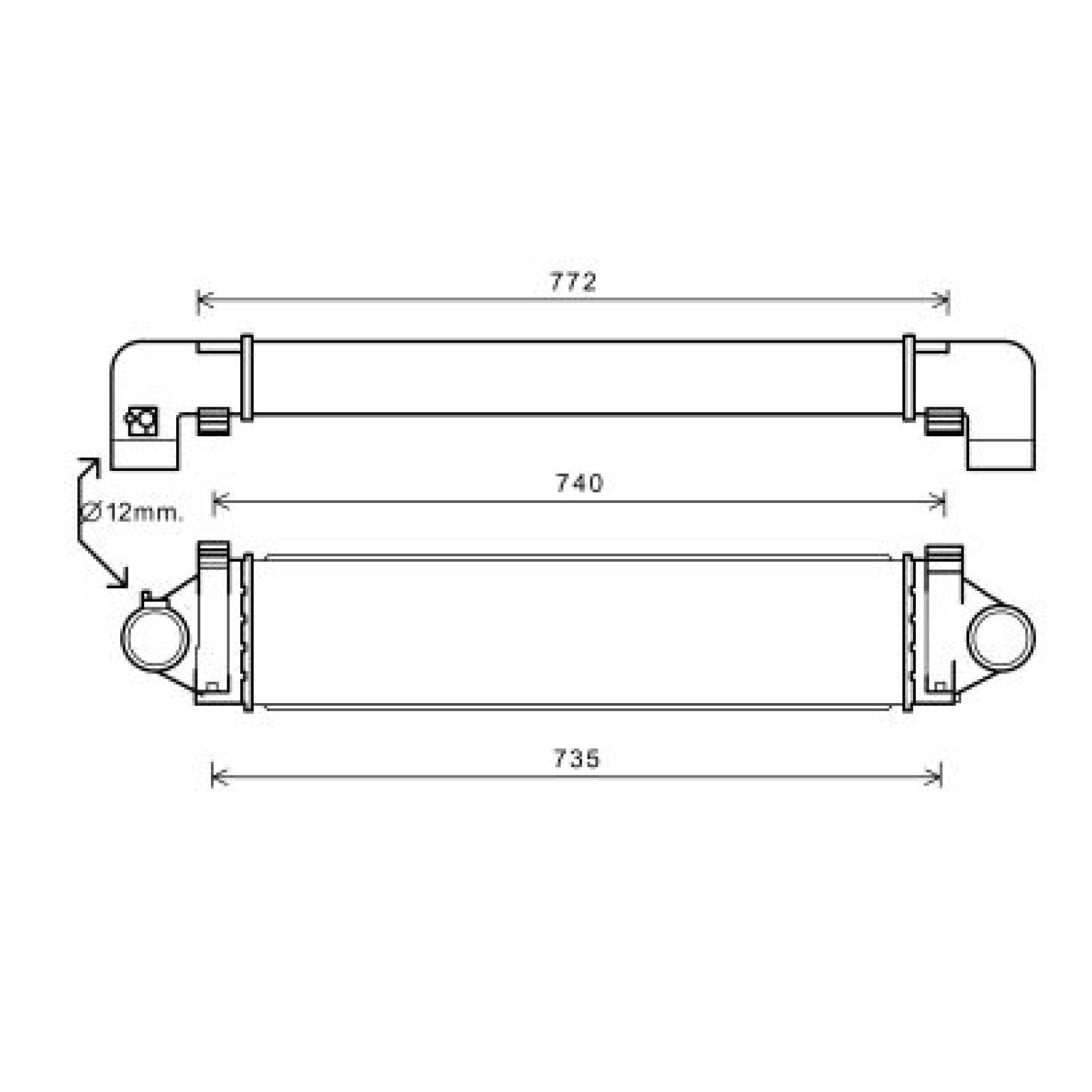 LADELUFTKÜHLER passend für VOLVO V40 / V70 III / S80 1 692 163