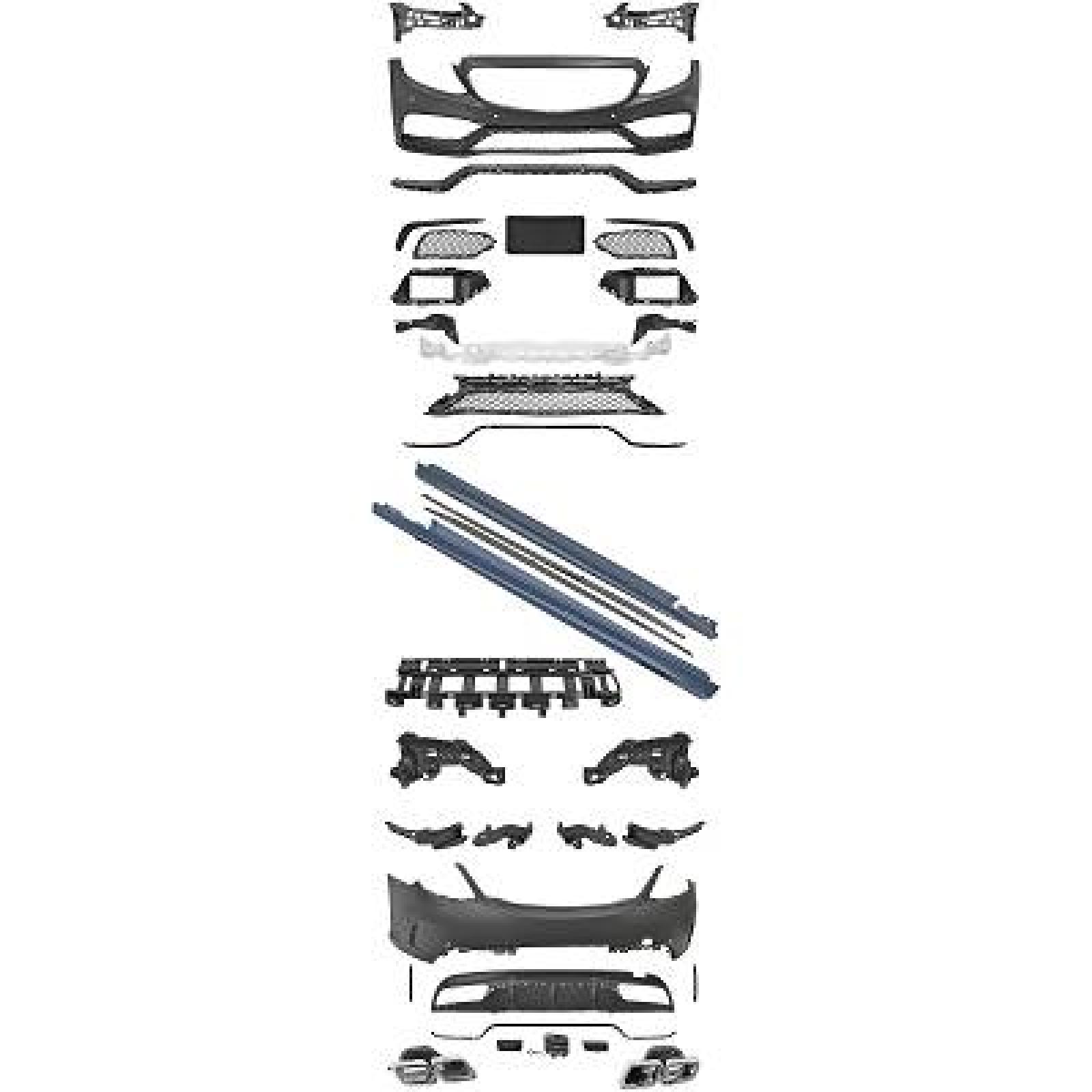 STOßSTANGEN SET      W205, passend für 14-18     SPORT C63-OPTIK,