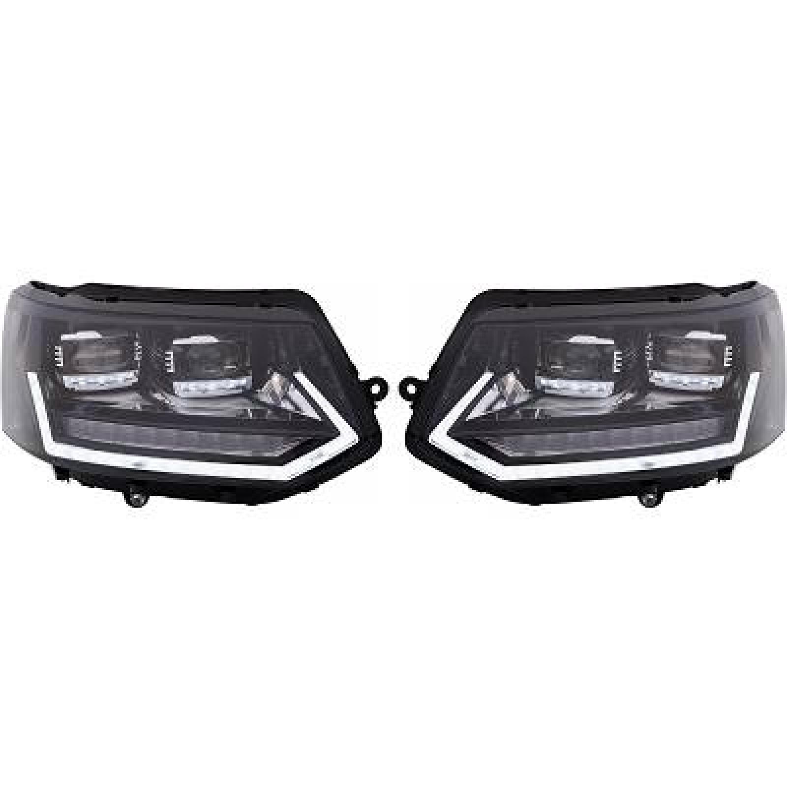 VOLL-LED SCHEINW. SET  T5, passend für 09-15             SCHWARZ, 7E1941016