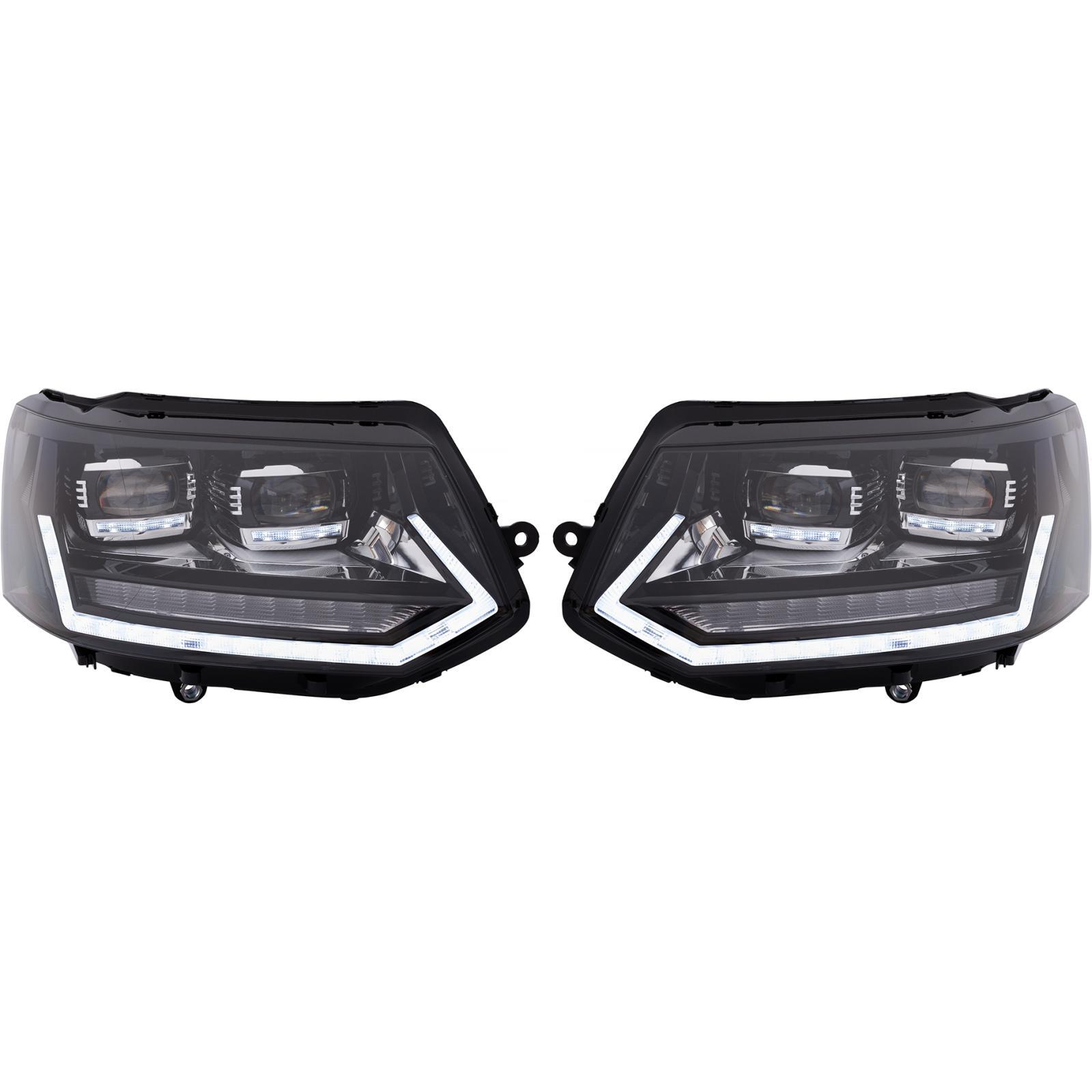 VOLL-LED SCHEINW. SET  T5, passend für 09-15             SCHWARZ,